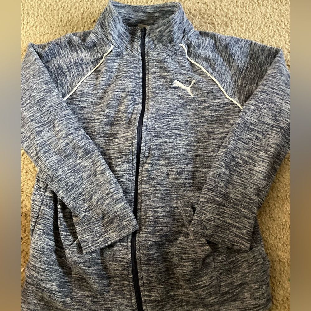Boys Blue Puma Zip Jacket